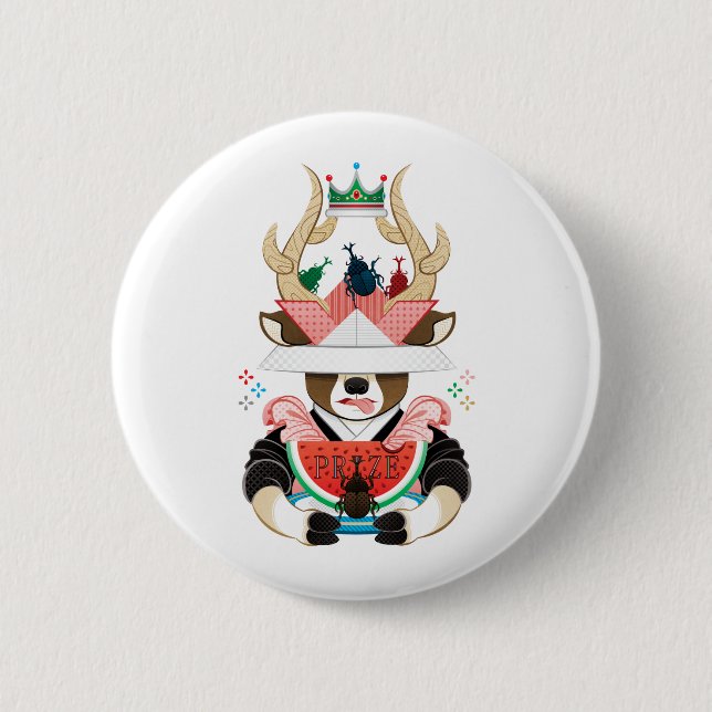 Käfer und Wassermelone (Remake) Button (Vorderseite)