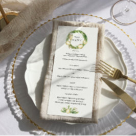 Käfer | Winter Greenerity Wedding Menu Menükarte