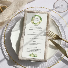 Käfer | Winter Greenerity Wedding Menu Menükarte