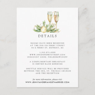 Käfer   Winter Greenery Wedding Details Begleitkarte