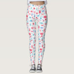 Käferfarbe Leggings<br><div class="desc">Watercolor Bugs und Käfer Muster in Rosa,  Rot,  Blau und Türkis auf weißem Hintergrund. Ideal für Entomologen und Naturliebhaber! Originelle Kunst von Nic Squirrell.</div>