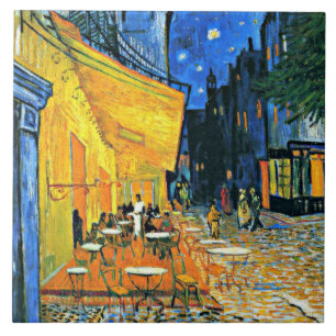 Kafeterasse feine Kunstmalerei von Vincent van Gog Fliese