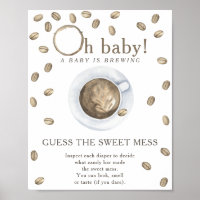 Kaffe-Baby-Shower Errate das süße Chaos