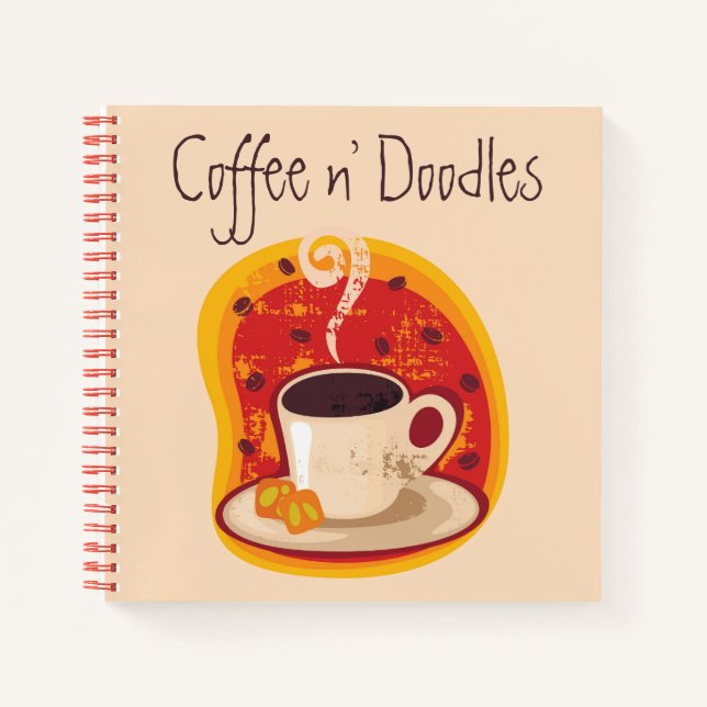 Kaffe Doodles Notizbuch (Vorderseite)