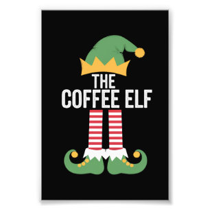 Kaffe-Elfen-Familien-Matching-Gruppe Weihnachten Fotodruck