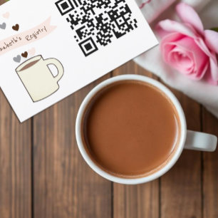 Kaffe-Hochzeits-Registrierung Begleitkarte