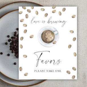Kaffe-Hochzeitsdusche Geschenke bitte nehmen Sie e Poster