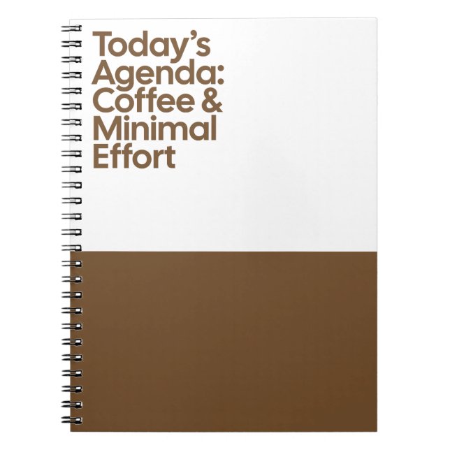 Kaffe-Minimalaufwand-Notizbuch Notizblock (Vorderseite)