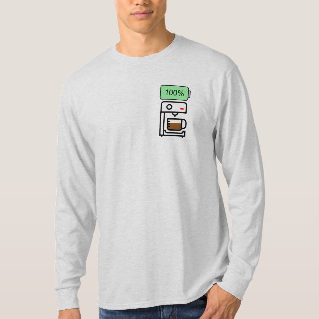 Kaffe-Sucht-Design T-Shirt (Vorderseite)
