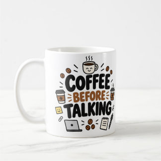 Kaffe vor lustigem Bürogespräch Kaffeetasse