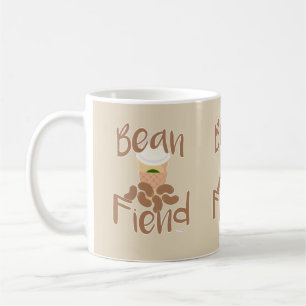 Kaffebohnen-Fiend Lustiger Java-Junkie-Slogan Kaffeetasse