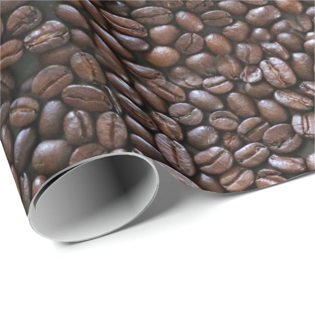 KAFFEBOHNEN MUSTER GESCHENKPAPIER (Rolleneckpunkt)