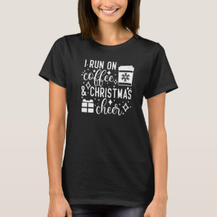Kaffee 365 Ich laufe auf Kaffee und Weihnachtsstim T-Shirt