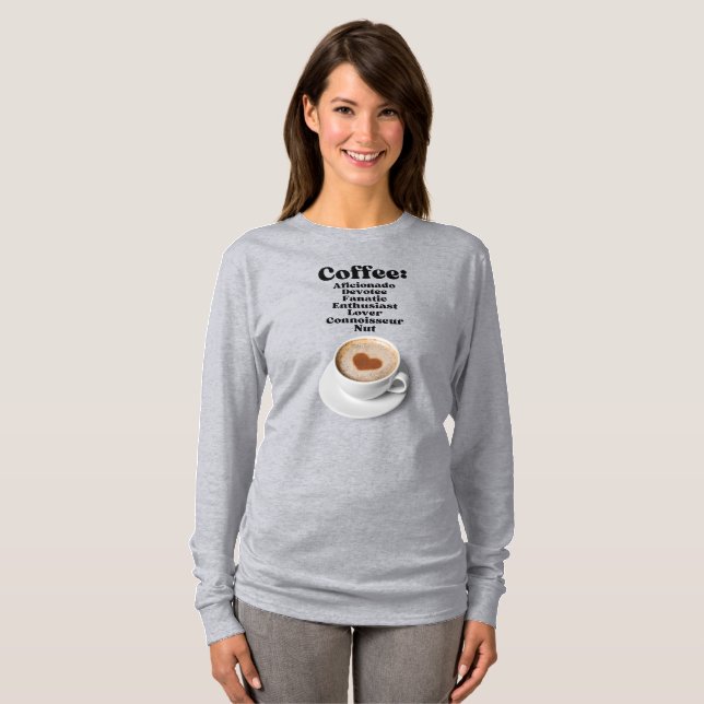 Kaffee: Aficionado Fanatic Enthusiast Liebe T-Shirt (Vorne ganz)