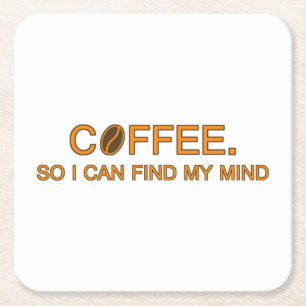 Kaffee. Also kann ich meinen Geist finden — humo Rechteckiger Pappuntersetzer