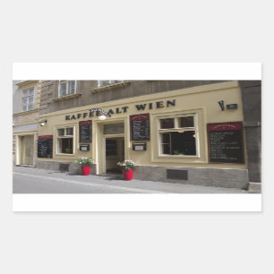 Kaffee Alt Wien, Wien, Österreich Rechteckiger Aufkleber