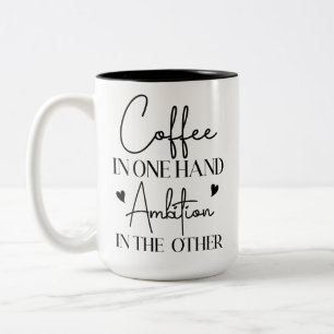 Kaffee & Ambition - Empowerment für Kaffeeliebhabe Zweifarbige Tasse