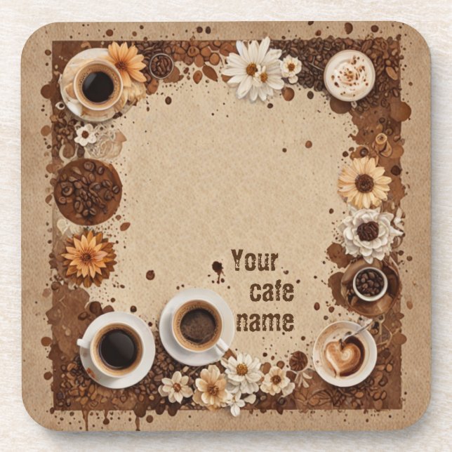Kaffee anpassen getränkeuntersetzer (Vorderseite)