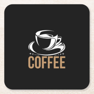 Kaffee Art Coffee Rechteckiger Pappuntersetzer