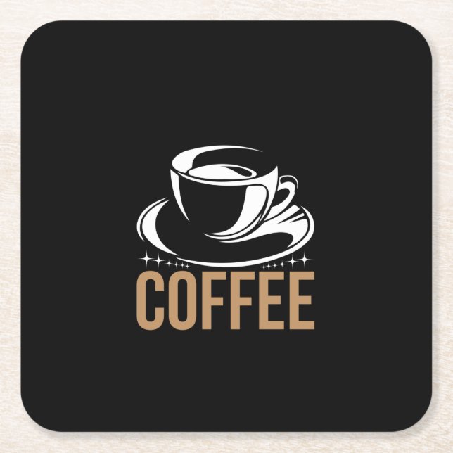 Kaffee Art Coffee Rechteckiger Pappuntersetzer (Vorderseite)