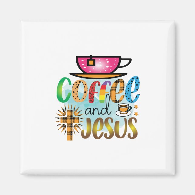 Kaffee Art Coffee und Jesus Magnet (Vorne)