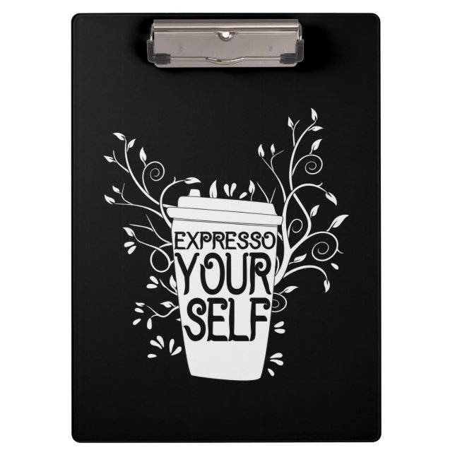 Kaffee Art Expresso Klemmbrett (Vorderseite)