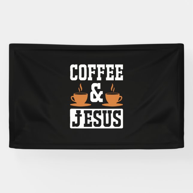 Kaffee Art Kaffee & Jesus Banner (Horizontal)