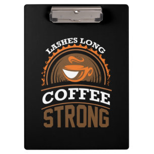 Kaffee Art Kaffee stark Klemmbrett