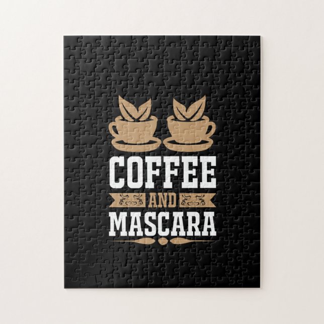 Kaffee Art Kaffee und Mascara (Vertikal)