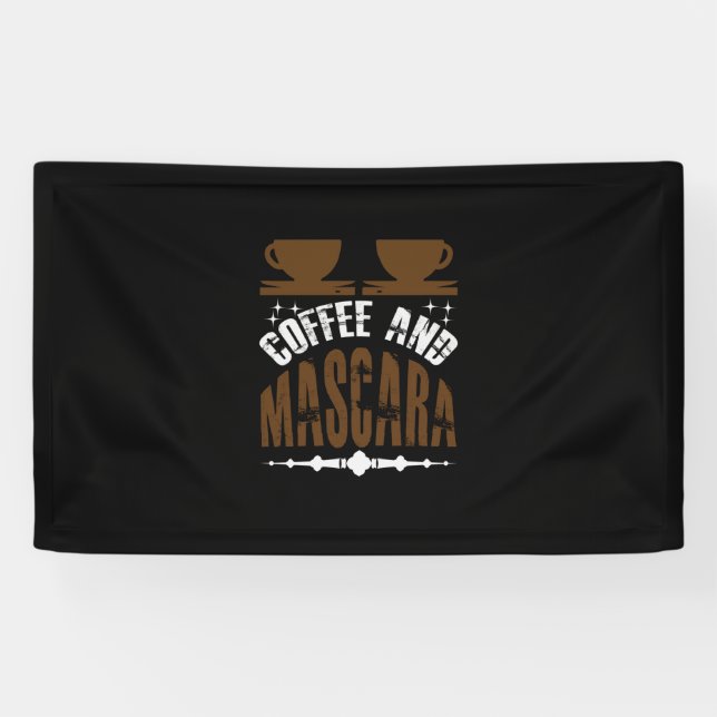 Kaffee Art Kaffee und Mascara Banner (Horizontal)