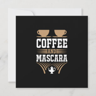 Kaffee Art Kaffee und Mascara Feiertagskarte