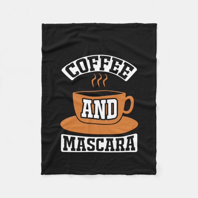 Kaffee Art Kaffee und Mascara Fleecedecke (Vorderseite)