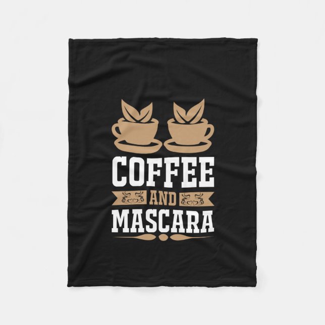 Kaffee Art Kaffee und Mascara Fleecedecke (Vorderseite)