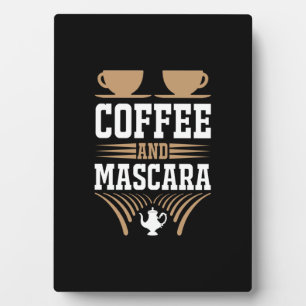 Kaffee Art Kaffee und Mascara Fotoplatte
