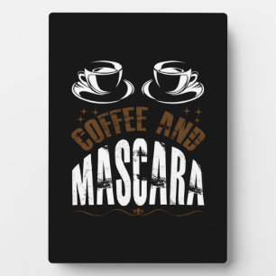 Kaffee Art Kaffee und Mascara Fotoplatte