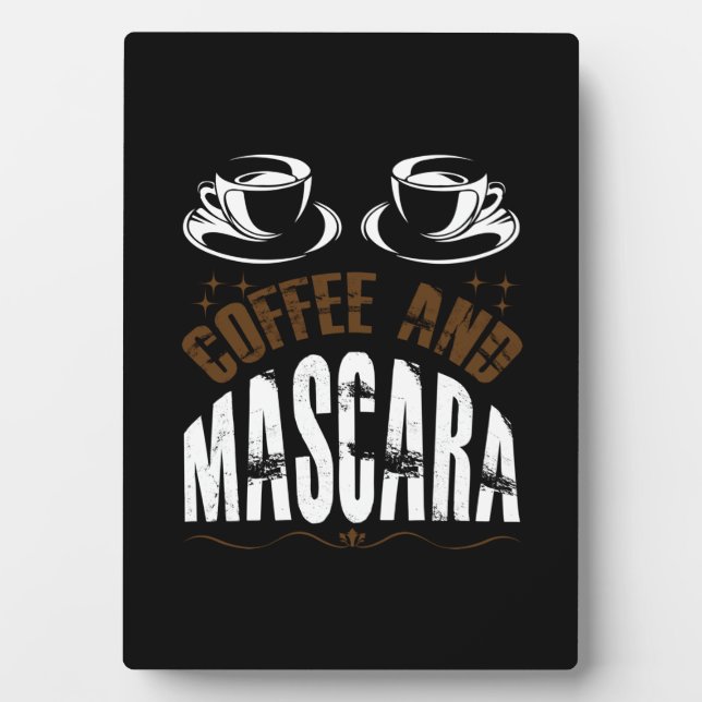 Kaffee Art Kaffee und Mascara Fotoplatte (Vorderseite)