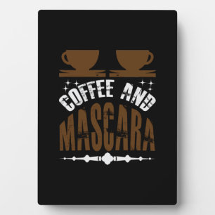 Kaffee Art Kaffee und Mascara Fotoplatte