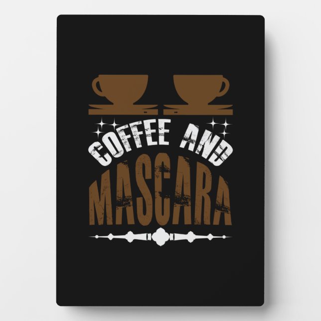 Kaffee Art Kaffee und Mascara Fotoplatte (Vorderseite)