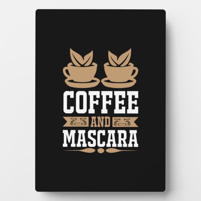 Kaffee Art Kaffee und Mascara Fotoplatte (Vorderseite)