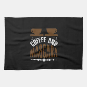 Kaffee Art Kaffee und Mascara Geschirrtuch