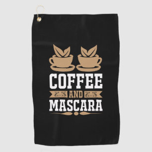 Kaffee Art Kaffee und Mascara Golfhandtuch