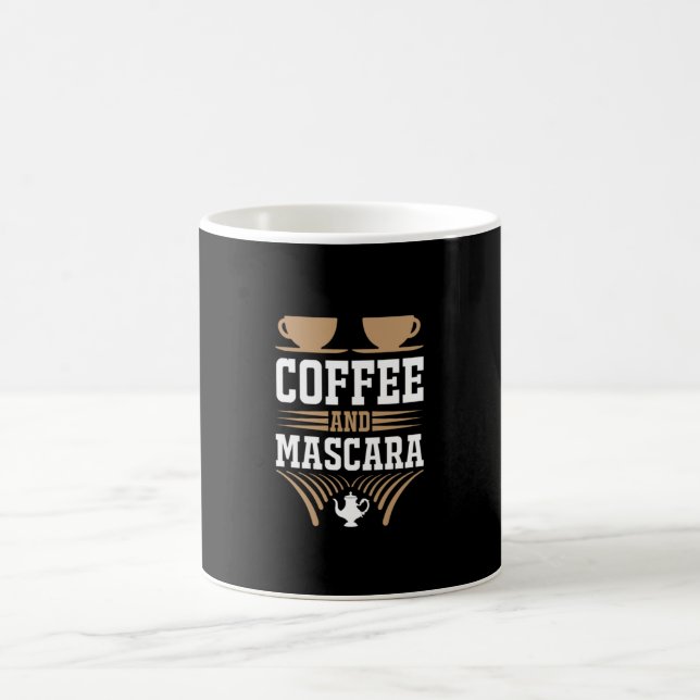 Kaffee Art Kaffee und Mascara Kaffeetasse (Mittel)