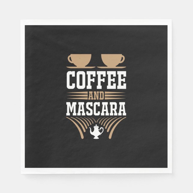 Kaffee Art Kaffee und Mascara Serviette (Vorderseite)