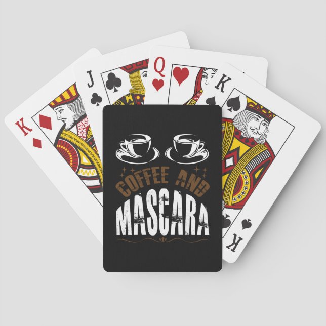 Kaffee Art Kaffee und Mascara Spielkarten (Rückseite)