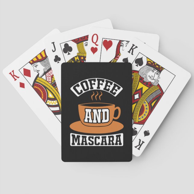 Kaffee Art Kaffee und Mascara Spielkarten (Rückseite)