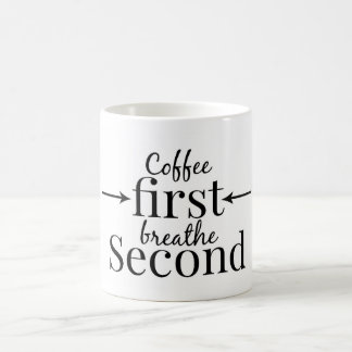 Kaffee atmen zuerst zweites kaffeetasse