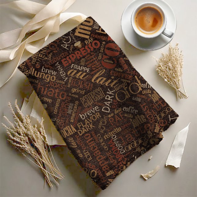 Kaffee auf Burlap Word Cloud Kastanien ID283 Stoff (Von Creator hochgeladen)