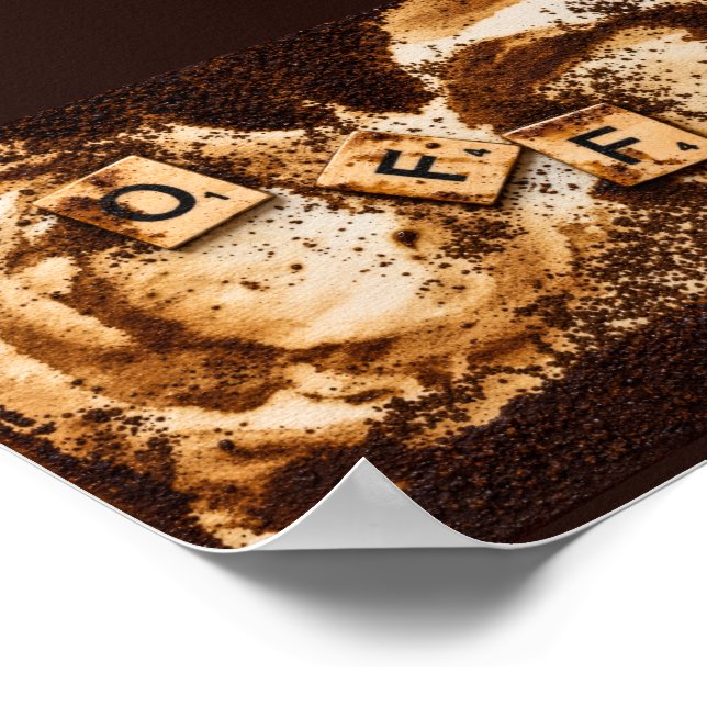 Kaffee auf Kaffee Poster (Ecke)