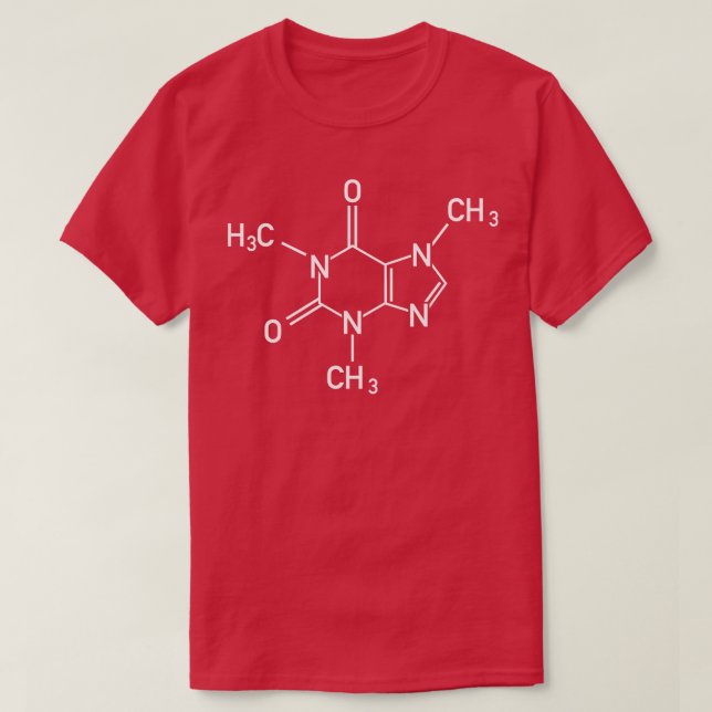 Kaffee aus der Koffeinchemikalie 1 T-Shirt (Design vorne)