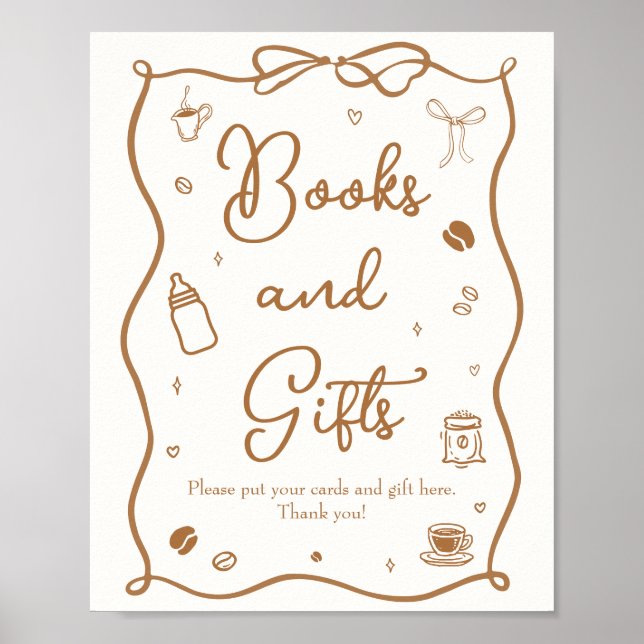 Kaffee Baby Duschbücher & Geschenke Poster (Vorne)
